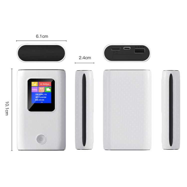 4G LTE WiFiルーター ポータブル 6000mAh充電器 ワイヤレスホットスポット 150Mbps ポケットモバイルモデム、MF905C アジア、MF905C EU