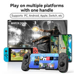 D6 Bluetooth 伸縮式ゲームパッド デュアルホール六軸体感 Android/iPhone/Switch対応、D6 ブラック、D6 ホワイトブラック、D6 ホワイトレッド