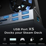 ASUS ROG Ally 100W PD充電対応ゲームコンソールスタンド 多機能USB 3.0ドッキングステーション 5-in-1、6-in-1、9-in-1、10-in-1