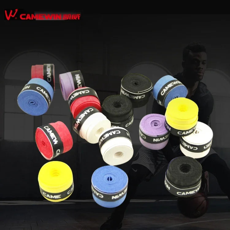 CAMEWIN 1個 テニスラケットPUオーバーグリップ 滑り止め汗吸収ソフトラップテープ 手用グリップテープ