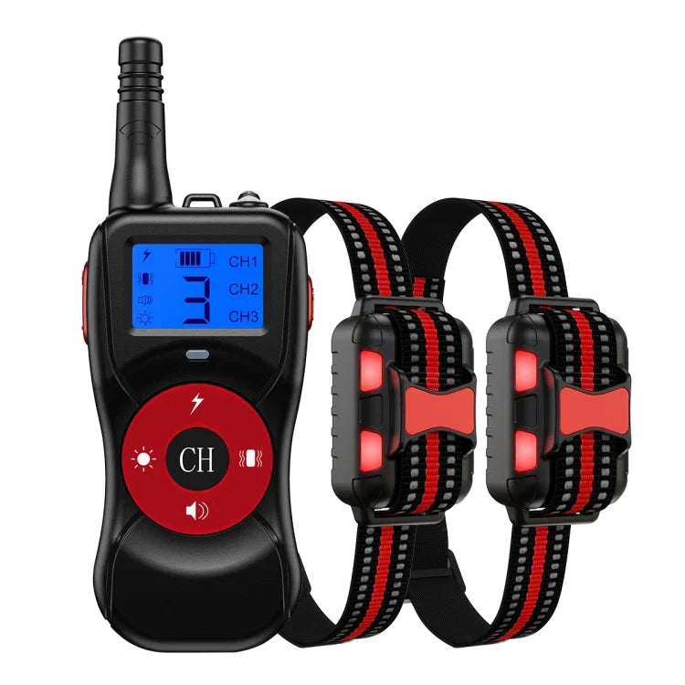 スマート電子リモコン犬トレーニングデバイス 防水 ペット用バークストッパー 1匹用, 2匹用