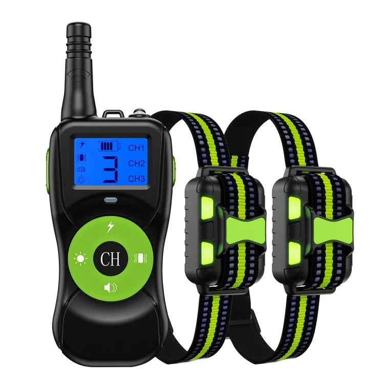 スマート電子リモコン犬トレーニングデバイス 防水 ペット用バークストッパー 1匹用, 2匹用