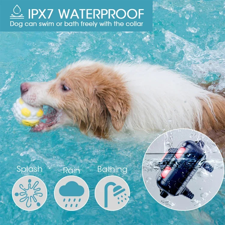 スマート電子リモコン犬トレーニングデバイス 防水 ペット用バークストッパー 1匹用, 2匹用