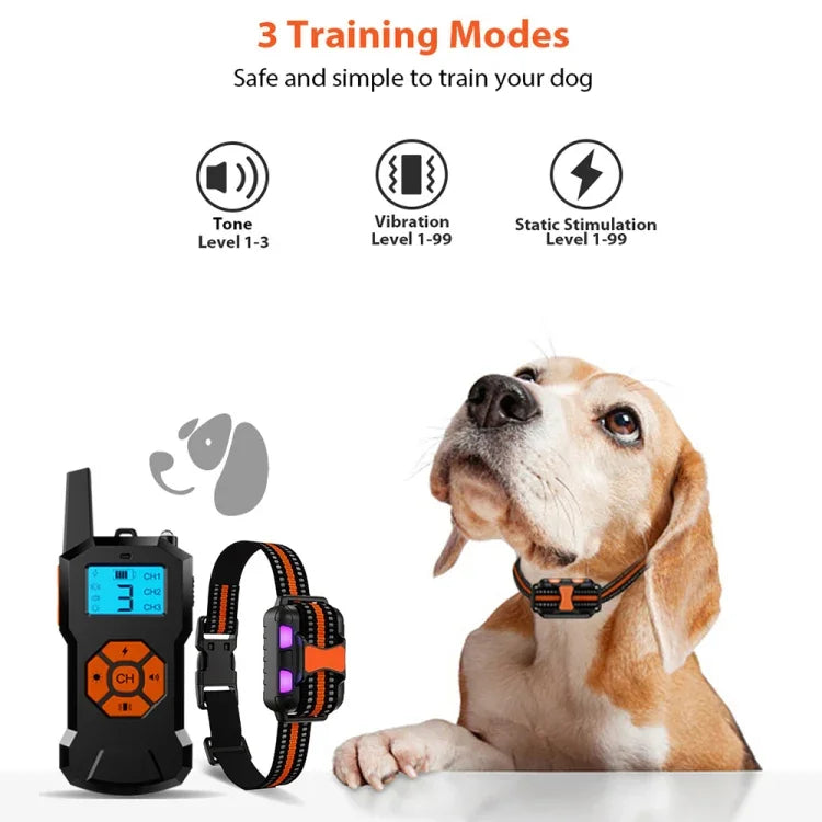 電子リモコン犬トレーニングデバイス ペットトレーニングショック首輪 1匹用 受信機付き