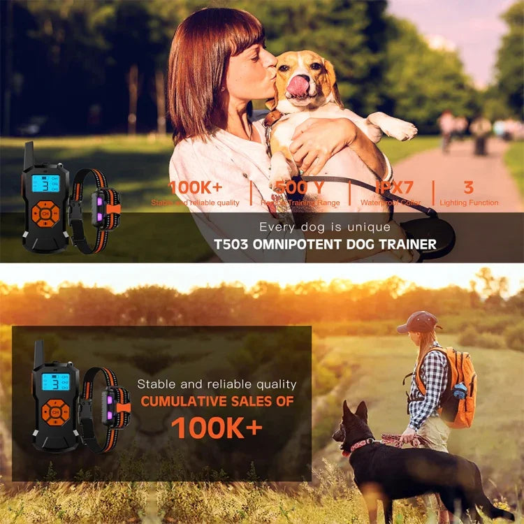電子リモコン犬トレーニングデバイス ペットトレーニングショック首輪 1匹用 受信機付き