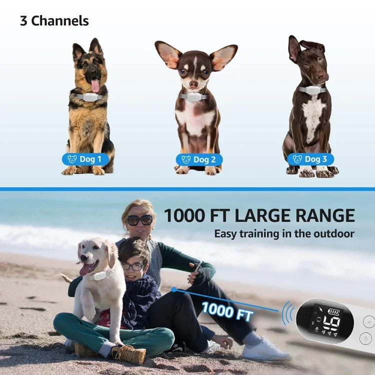 スマート防水ショック首輪 ペット用リモコン犬トレーニングデバイス 1匹用, 2匹用
