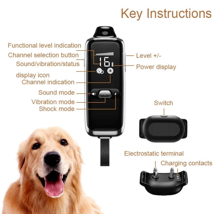 犬トレーニング首輪 スマート400mリモコン ペットトレーニングデバイス, T300, 受信機付き