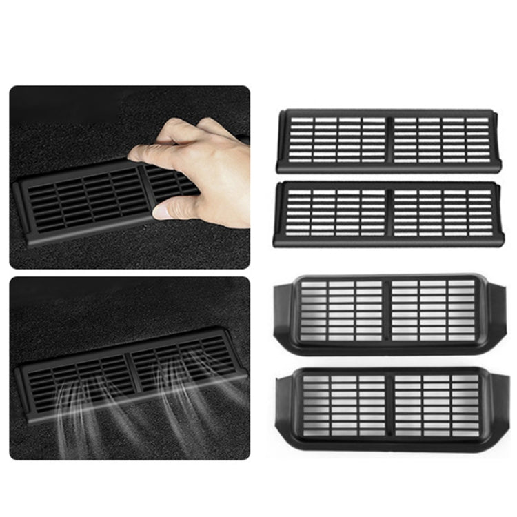 1pair Car Under-seat Vent Protection Cover Decoration Accessories, For Tesla Model Y, For Tesla Model 3
