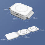 10-in-1 Magnetic Wireless Folding Charger With Data Cable Adapter Storage box, BM3093 (White), BM3093