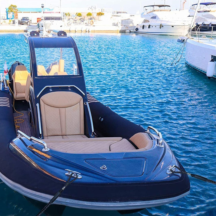 Pier ステンレスクランプ ボートロープアクセサリー PWC内蔵バッファー カヤック係留ケーブル、ブラック、ブラックブルーレッド、ブルーホワイトブラック