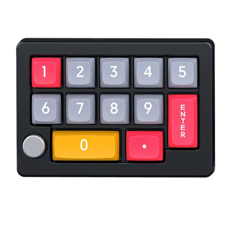 MKESPN 13キー RGB 多機能 マクロプログラミング メカニカルキーパッド 有線 ノブ付きキーボード