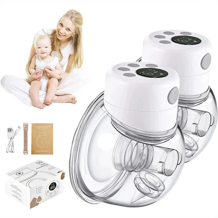 S12 Double Electric Wearable Breast Pump With 2 Modes & 9 Levels Suction Adjustable, S12 Double
