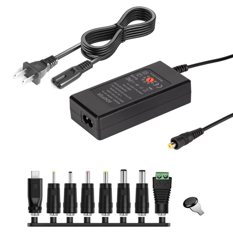 65W 6-20V 調整可能 3A DC電源アダプター充電器、USプラグ、EUプラグ、UKプラグ小型、AUプラグ、UKプラグ大型