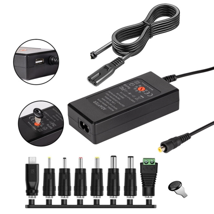 65W 6-20V 調整可能 3A DC電源アダプター充電器、USプラグ、EUプラグ、UKプラグ小型、AUプラグ、UKプラグ大型