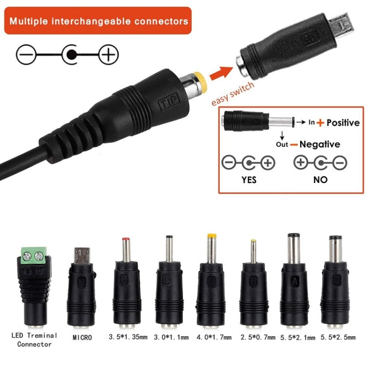 65W 6-20V 調整可能 3A DC電源アダプター充電器、USプラグ、EUプラグ、UKプラグ小型、AUプラグ、UKプラグ大型