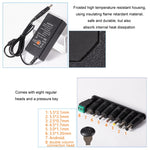 65W 6-20V 調整可能 3A DC電源アダプター充電器、USプラグ、EUプラグ、UKプラグ小型、AUプラグ、UKプラグ大型