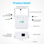 2.4G 300M Wi-Fi アンプ 長距離 Wi-Fi リピーター 無線信号ブースター、USプラグ白、EUプラグ白、UKプラグ白、USプラグ黒、EUプラグ黒、UKプラグ黒