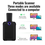 HC101D 2D Bluetoothバーコードスキャナー ワイヤレスバッククリップ電話バーコードリーダー、2D中央、2D側面