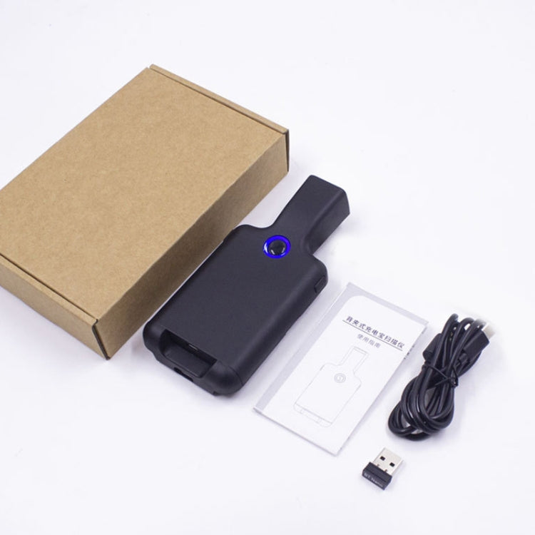 HC101D 2D Bluetoothバーコードスキャナー ワイヤレスバッククリップ電話バーコードリーダー、2D中央、2D側面