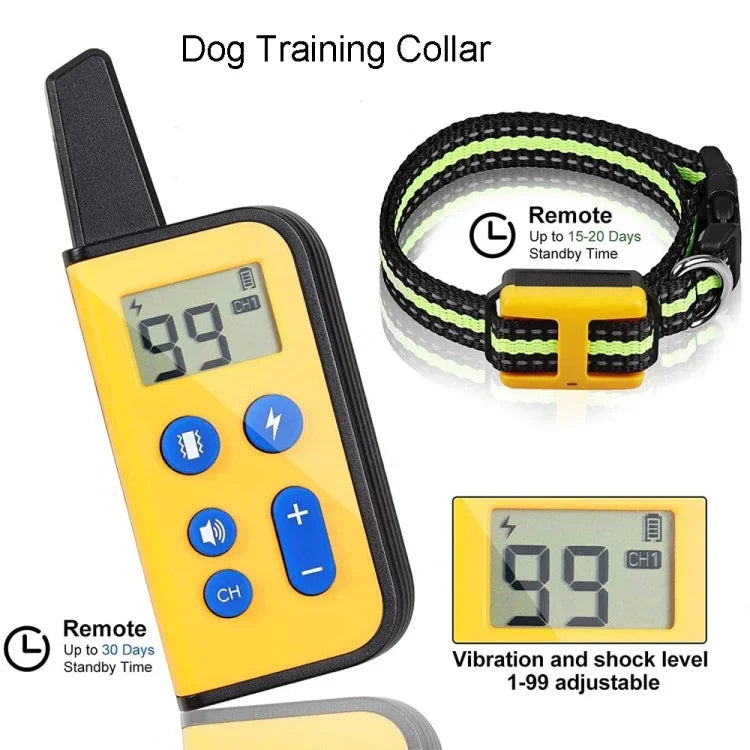 800mリモコン犬トレーナー 吠え止め 電気ショック 振動ペット首輪