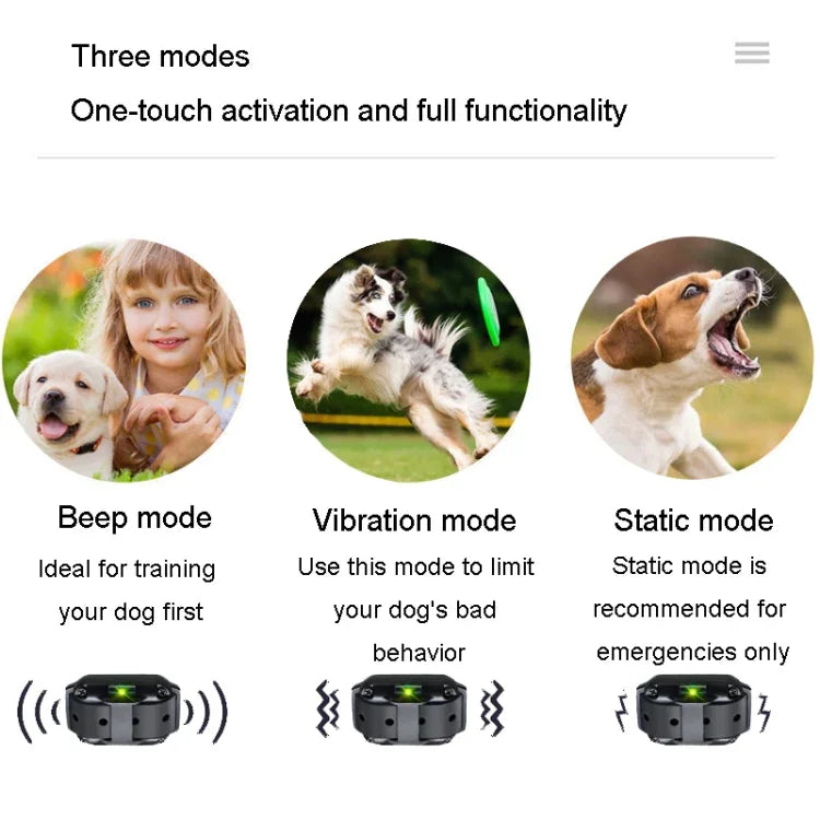 800mリモコン吠え止め犬トレーナー スマート防妨害振動首輪、1首輪セット、2首輪セット、3首輪セット