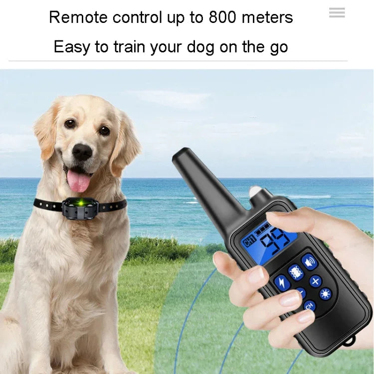 800mリモコン吠え止め犬トレーナー スマート防妨害振動首輪、1首輪セット、2首輪セット、3首輪セット