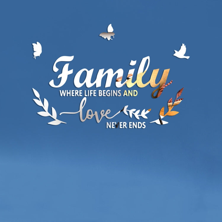 アクリル Familylove 立体ミラー 壁ステッカー 家庭用自己粘着装飾 ソフトミラー Familylove