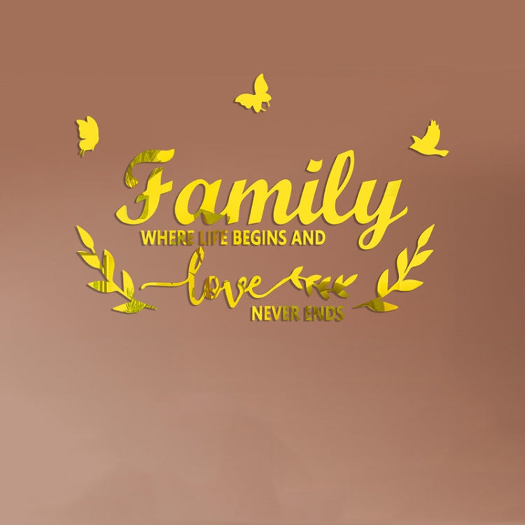 アクリル Familylove 立体ミラー 壁ステッカー 家庭用自己粘着装飾 ソフトミラー Familylove