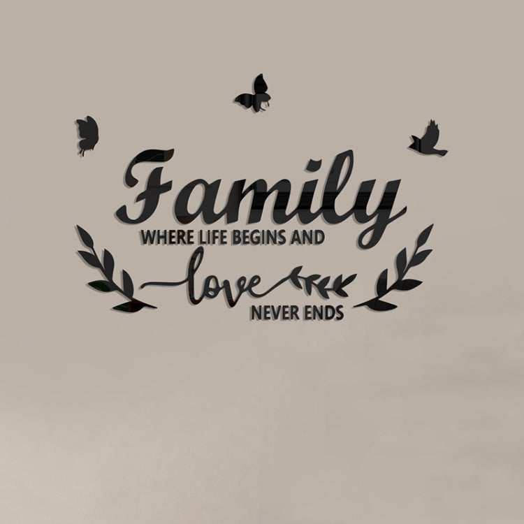 アクリル Familylove 立体ミラー 壁ステッカー 家庭用自己粘着装飾 ソフトミラー Familylove