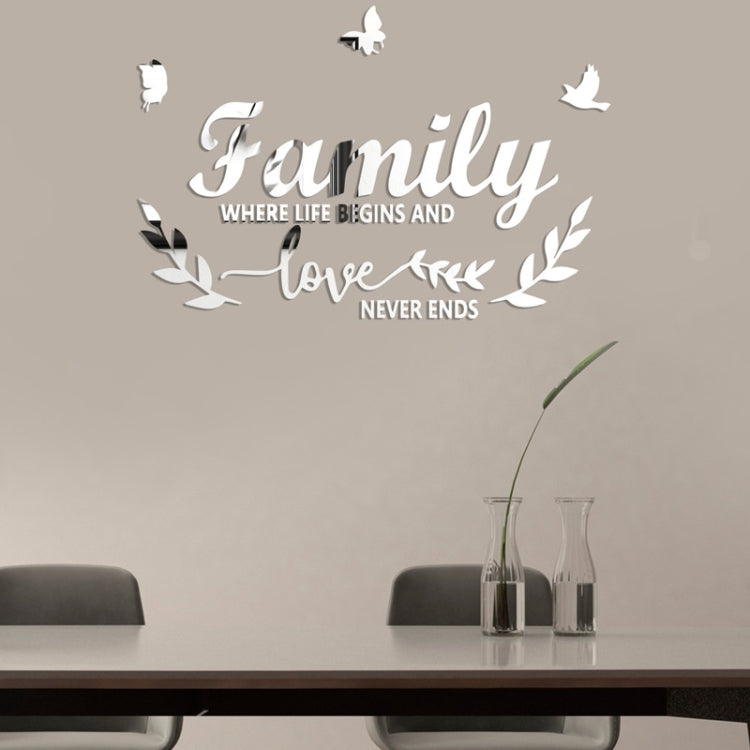 アクリル Familylove 立体ミラー 壁ステッカー 家庭用自己粘着装飾 ソフトミラー Familylove