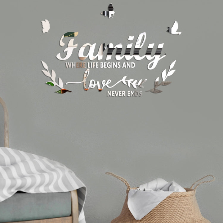 アクリル Familylove 立体ミラー 壁ステッカー 家庭用自己粘着装飾 ソフトミラー Familylove