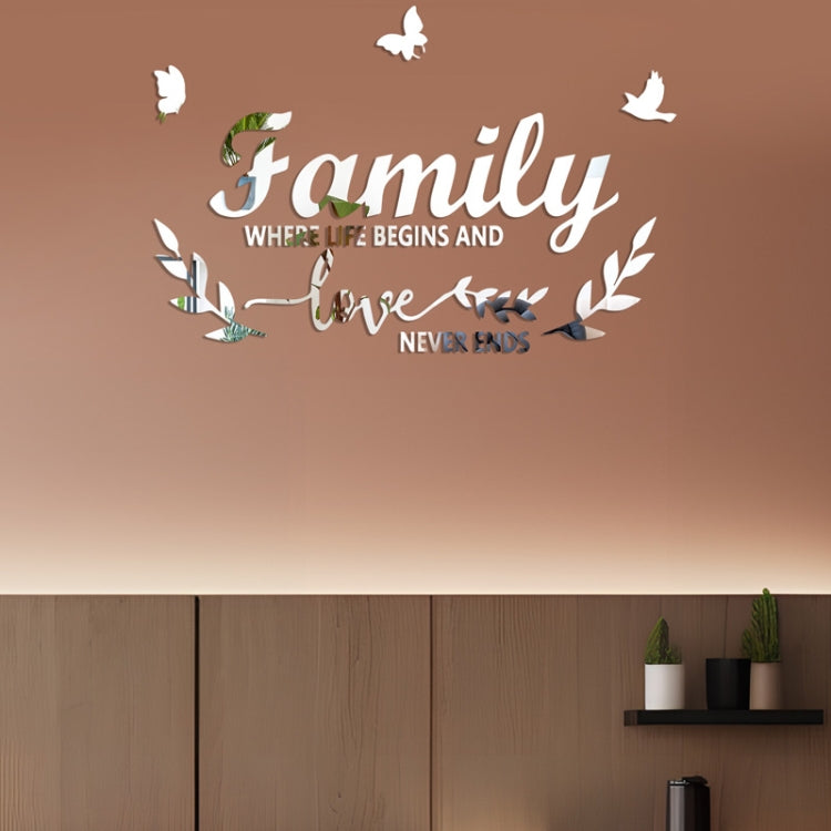 アクリル Familylove 立体ミラー 壁ステッカー 家庭用自己粘着装飾 ソフトミラー Familylove