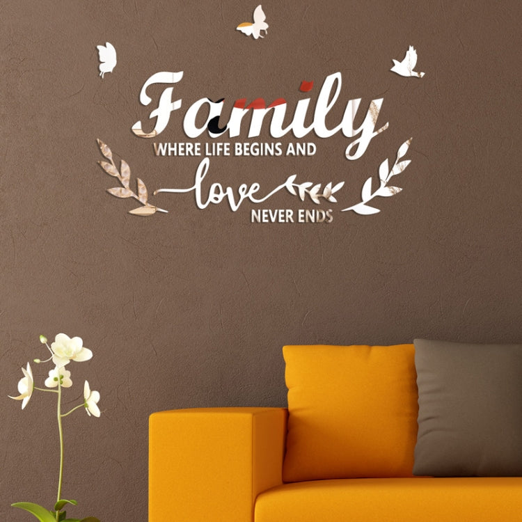 アクリル Familylove 立体ミラー 壁ステッカー 家庭用自己粘着装飾 ソフトミラー Familylove
