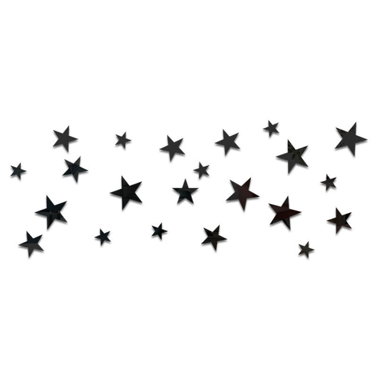 20個セット アクリル星形ミラー 立体壁ステッカー 家庭用装飾 ソフトミラー 星柄