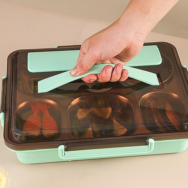 304 Stainless Steel Lunch Box Leakproof Insulated Student Dormitory Bento Box, 4 Grid Pink, 4 Grid Black, 4 Grid Blue, 5 Grid Pink