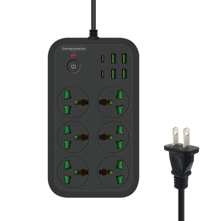 T24 2m 3000W 6プラグ + PD + 4 USBポート 多機能 耐火ソケット スイッチ付き、UKプラグ、USプラグ