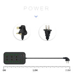 T24 2m 3000W 6プラグ + PD + 4 USBポート 多機能 耐火ソケット スイッチ付き、UKプラグ、USプラグ