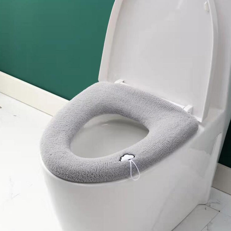 ユニバーサルニット洗えるトイレパッド ホーム厚手暖かいトイレカバー、ハンドル付きピンク、ハンドル付きグレー、ハンドル付きブルー、フラットピンク、フラットグレー、フラットブルー