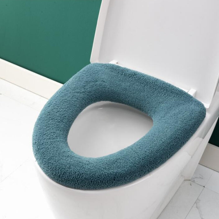 ユニバーサルニット洗えるトイレパッド ホーム厚手暖かいトイレカバー、ハンドル付きピンク、ハンドル付きグレー、ハンドル付きブルー、フラットピンク、フラットグレー、フラットブルー