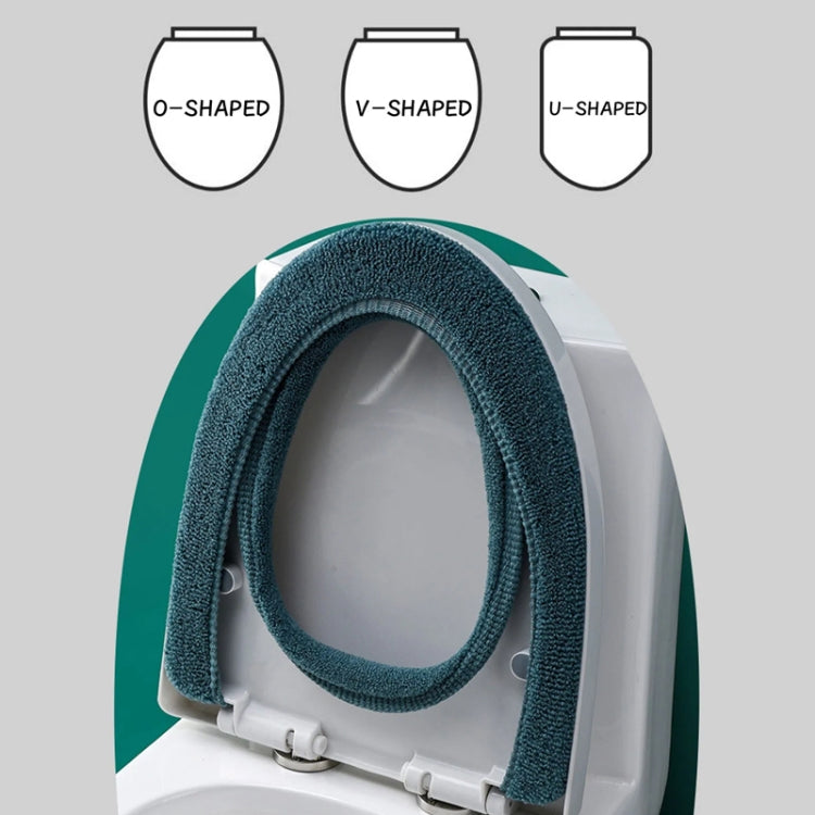 ユニバーサルニット洗えるトイレパッド ホーム厚手暖かいトイレカバー、ハンドル付きピンク、ハンドル付きグレー、ハンドル付きブルー、フラットピンク、フラットグレー、フラットブルー