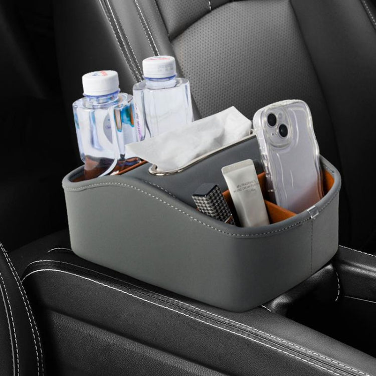 Cat Supplies Leather Storage Box Car Split Paper Tissue Box, Classic Black, Warm Beige