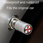 4pcs /Set Umbrella Metal Tire Valve Caps Automobile Universal Modified Valve Covers