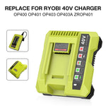 36-40V 工具切断機用バッテリーチャージャー、RYOBI PO401 / PO403 / PO400対応、US、EU、UK、AU