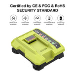 36-40V 工具切断機用バッテリーチャージャー、RYOBI PO401 / PO403 / PO400対応、US、EU、UK、AU
