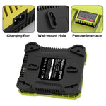 36-40V 工具切断機用バッテリーチャージャー、RYOBI PO401 / PO403 / PO400対応、US、EU、UK、AU