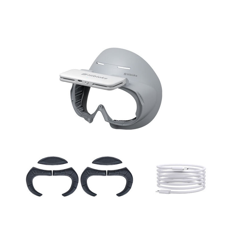 PICO 4用Hibloks VRグラスフェイスクッションプロテクターパッド ファン付き, PUコットン1個, PUコットン2個, アイスシルク1個, アイスシルク2個