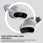 PICO 4用Hibloks VRグラスフェイスクッションプロテクターパッド ファン付き, PUコットン1個, PUコットン2個, アイスシルク1個, アイスシルク2個