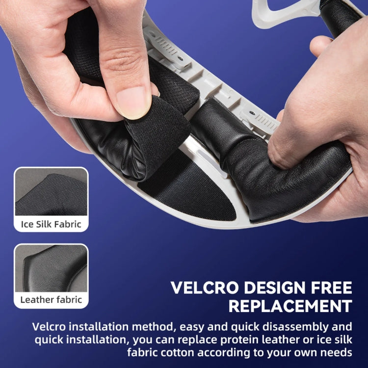 PICO 4用Hibloks VRグラスフェイスクッションプロテクターパッド ファン付き, PUコットン1個, PUコットン2個, アイスシルク1個, アイスシルク2個
