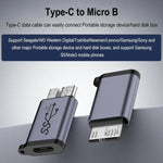 Micro B オスアダプター USBリンク HDDエンクロージャーインターフェースコンバーター、USBメス転送、Type-Cメス転送、USBオス転送、Type-Cオス転送
