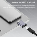Micro B オスアダプター USBリンク HDDエンクロージャーインターフェースコンバーター、USBメス転送、Type-Cメス転送、USBオス転送、Type-Cオス転送
